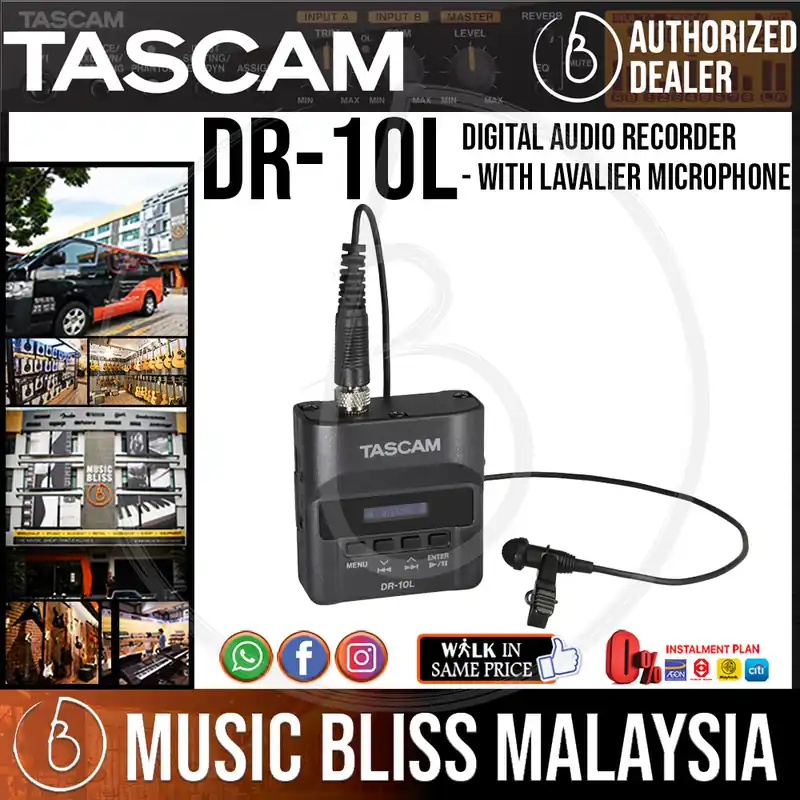 Handmade TASCAM DR-10L Digital Audio Recorder - with Lavalier Microphone