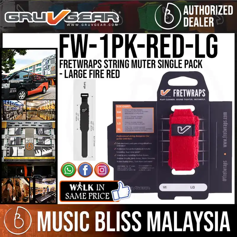 Gruv Gear FretWraps HD 'Fire' String Muter Single Pack - Large Instant Buy