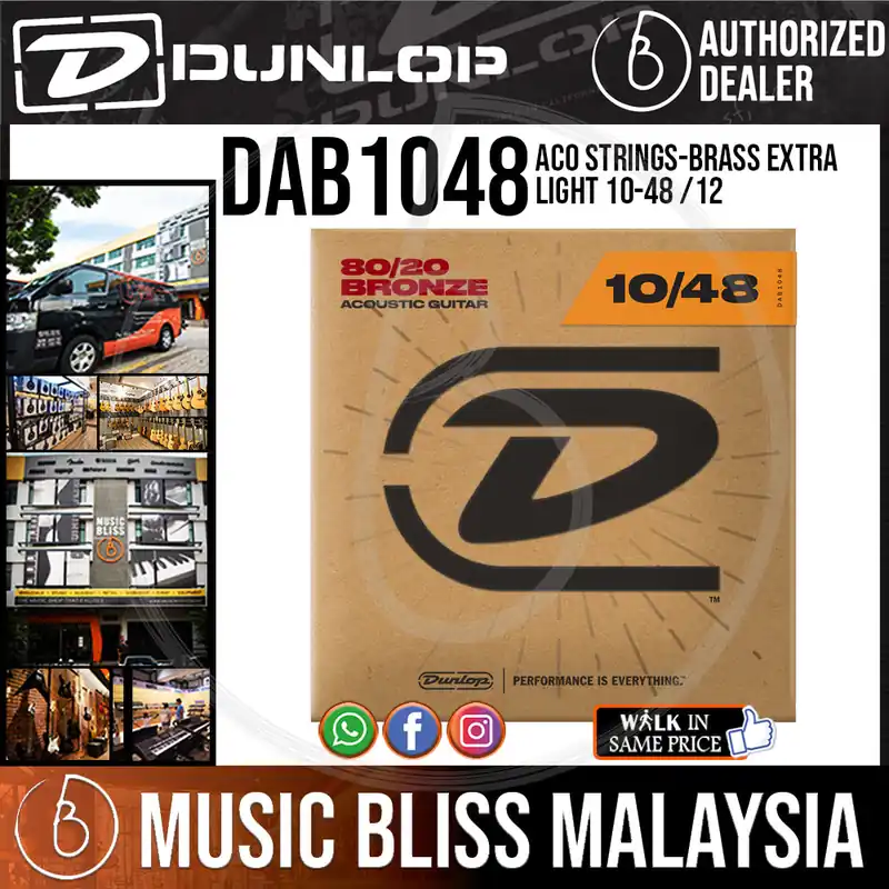 Jim Dunlop DAB1048 Acoustic Guitar String - 80/20 Bronze Extra Light 010-048 Mega Sale
