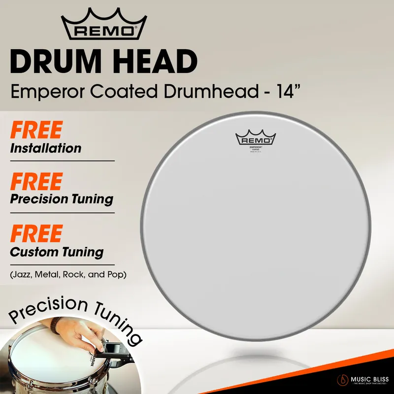 Limited Time Remo Emperor Coated Drumhead - 14" [Free In-Store Installation]