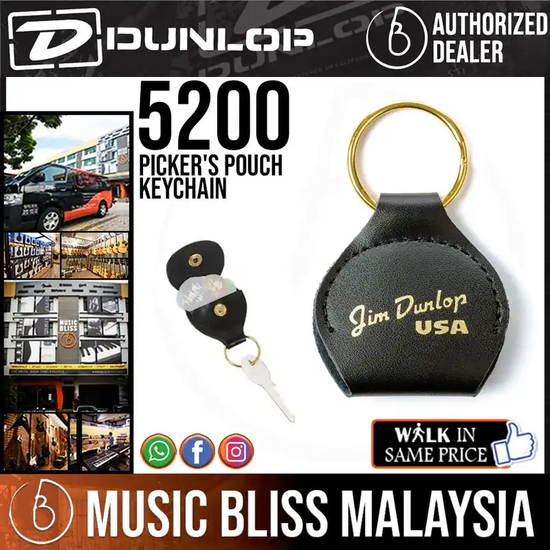 Jim Dunlop 5200 Picker's Pouch Keychain Pick Holder USA Gold Logo Instant Buy