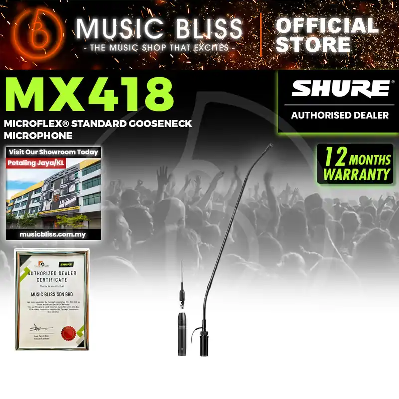Best Price Shure MX418SE/C 18 inch Cardioid Gooseneck Microphone with Preamp and Side-exit Cable