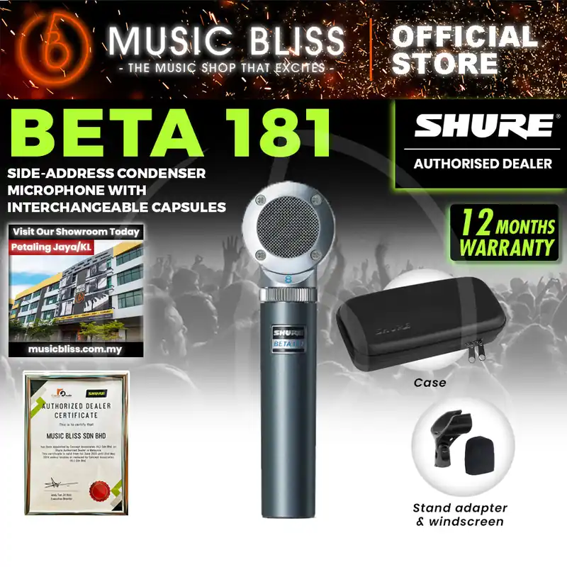 Authentic Shure Beta 181/BI Small-diaphragm Condenser Microphone
