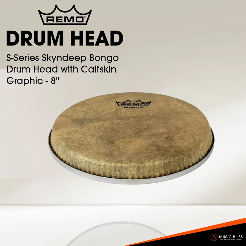 Luxury Remo S-Series Skyndeep Bongo Drum Head with Calfskin Graphic - 8"