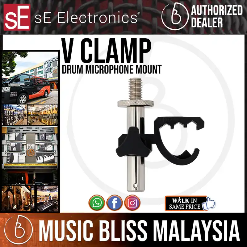 Money Back Guarantee sE Electronics V Clamp Drum Microphone Mount