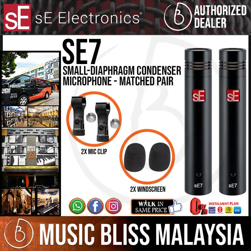 SE Electronics sE7 Small-diaphragm Condenser Microphone - Matched Pair High Quality