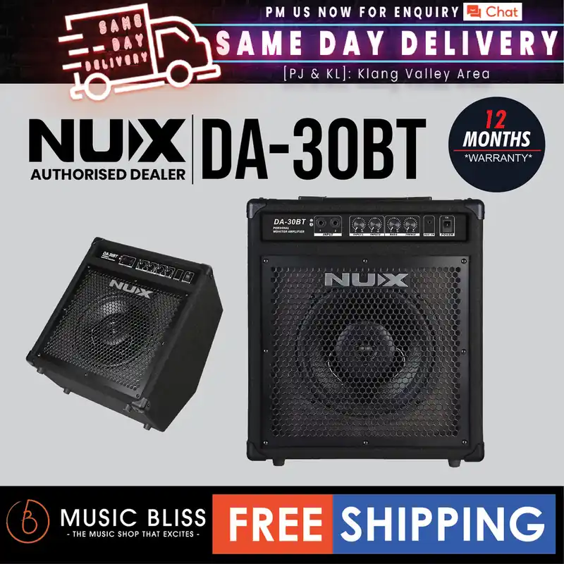 NUX DA-30BT Bluetooth Personal Monitor Amplifier Drum Bass Keyboard Amp Modern