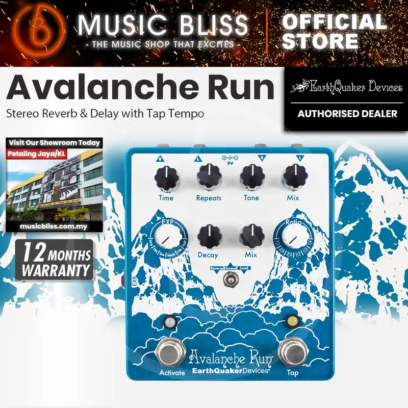 Hassle-Free Returns EarthQuaker Devices Avalanche Run V2 Delay and Reverb Pedal
