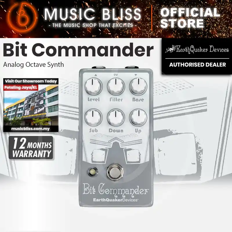 EarthQuaker Devices Bit Commander V2 Monophonic Analog Guitar Synthesizer Pedal Flash Sale