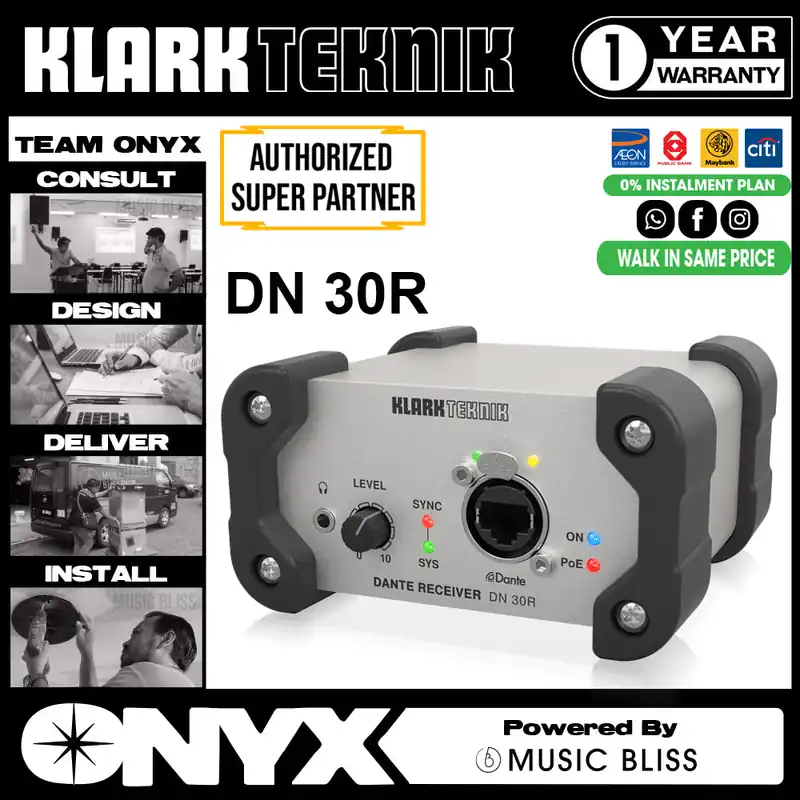 Factory Price Klark Teknik DN 30R 2-channel Dante Audio Receiver