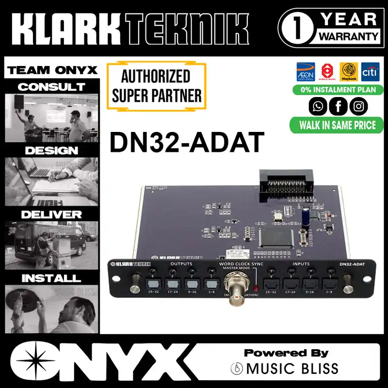 Klark Teknik DN32-ADAT ADAT Expansion Module with up to 32 Record/Playback Channels One Day Deal