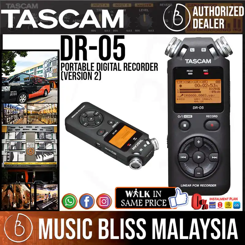 TASCAM DR-05 Version 2 Portable Digital Recorder Save Now