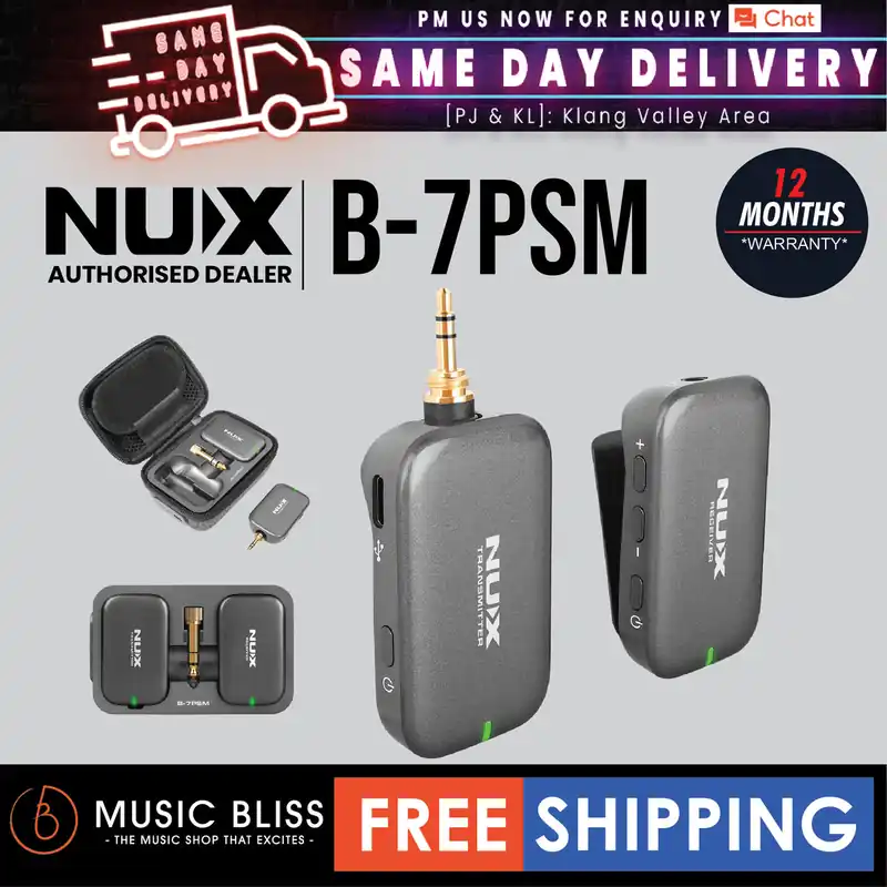 NUX B-7PSM Wireless In-Ear Monitoring Headphone System Stereo Audio Transmitting with Charging Case Free Shipping