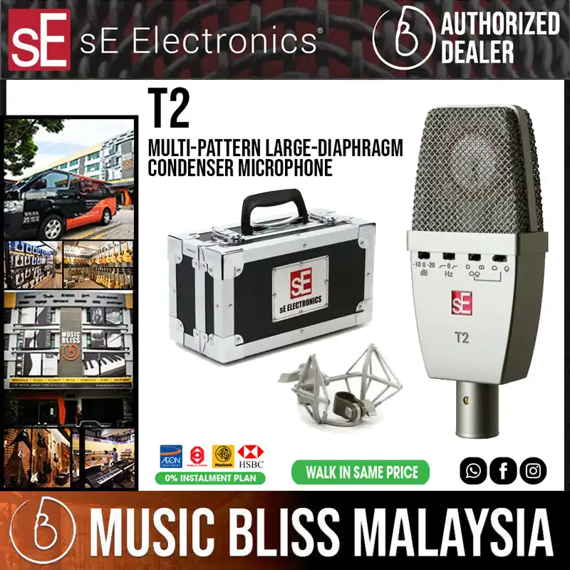 New Release sE Electronics T2 Multi-pattern Large-diaphragm Condenser Microphone
