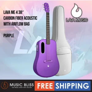 Lava ME 4 38″ Carbon Fiber Acoustic-Electric Guitar with Airflow Bag - Purple Discount