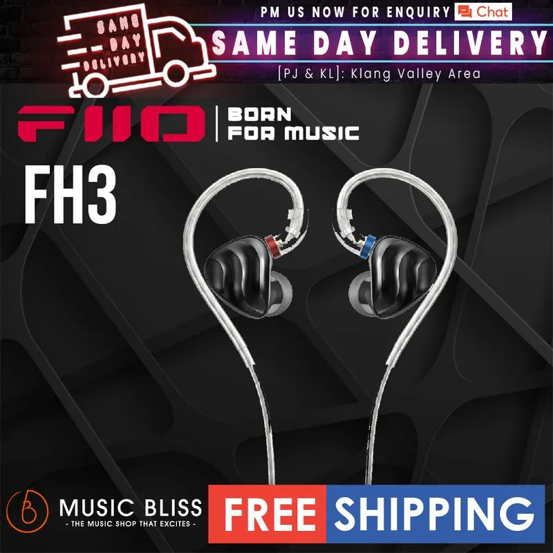 Handmade FiiO FH3 Hybrid In-Ear Earphones