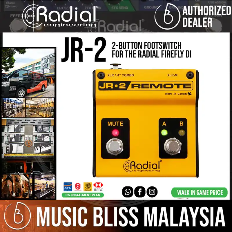 Radial Engineering JR2 2-button Footswitch for the Radial Firefly DI Time-Limited