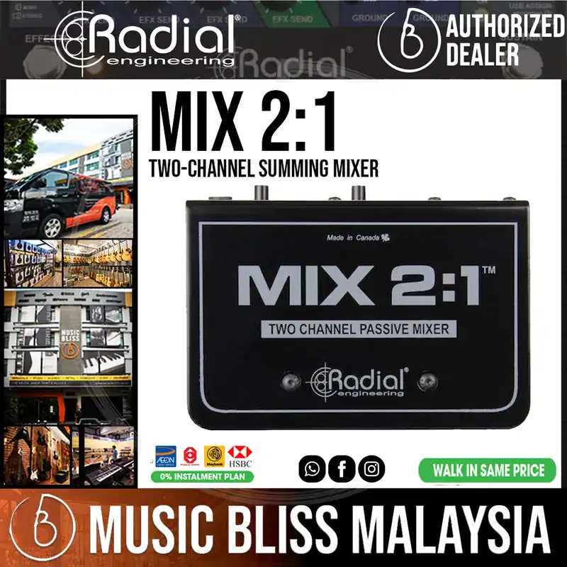 Radial Engineering Mix 2:1 Two-Channel Summing Mixer Must Have