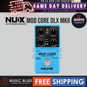 Best Price NUX Mod Core Deluxe MKII 8 Modulations Effects Pedal with Stereo Connection