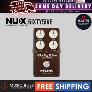 NUX 6ixty 5ive Overdrive Reissue Series Black Panel Effect Pedal In Demand
