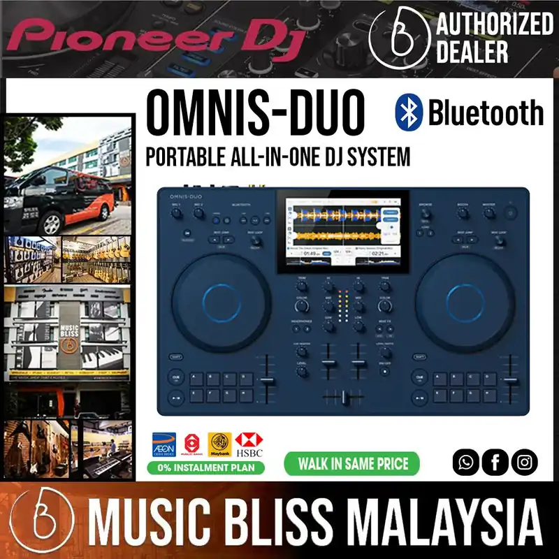 Crafted AlphaTheta Omnis Duo 2-deck Portable DJ System