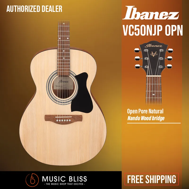 Best Price Ibanez VC50NJP Acoustic Guitar Jampack - Open Pore Natural
